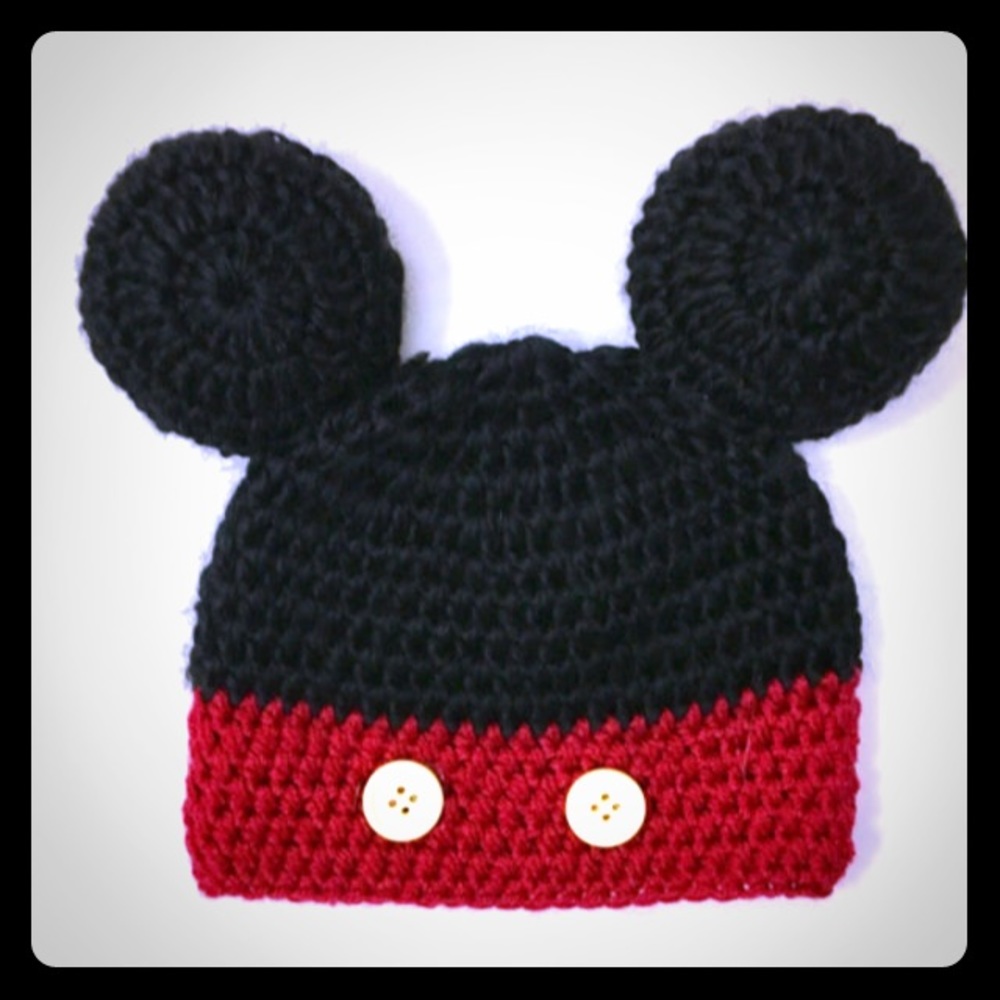Hand Made Micky Mouse Baby Hat